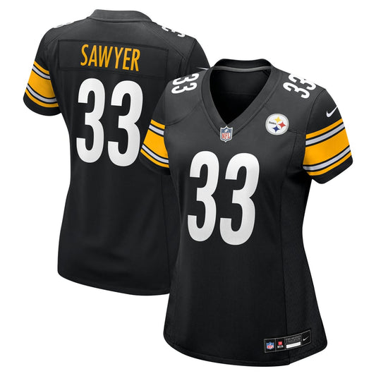 Women's Pittsburgh Steelers Jack Sawyer Nike  Black Team Game Jersey - Image 1