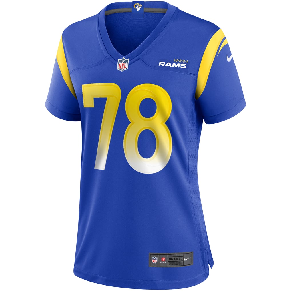 Women's Los Angeles Rams Jackie Slater Nike Royal Game Retired Player Jersey - Image 3