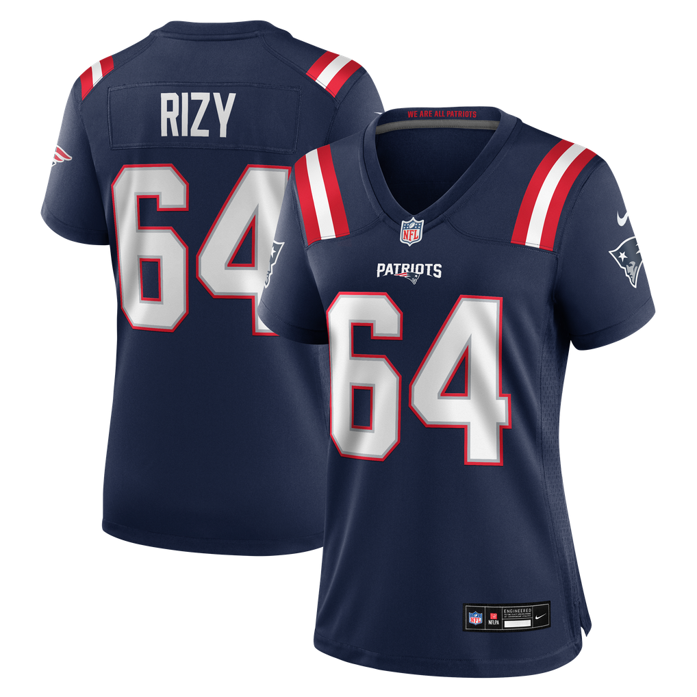 Women's New England Patriots Jacob Rizy Nike Navy Team Game Jersey - Image 1