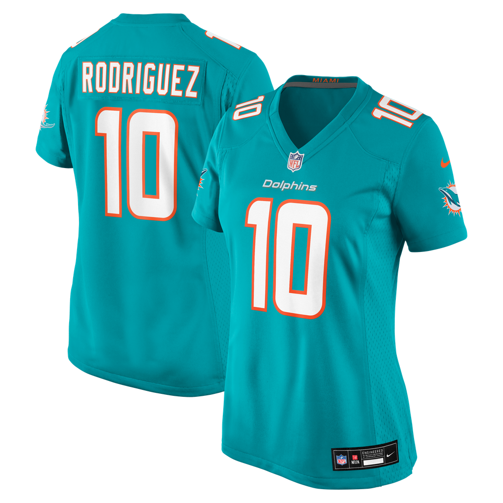 Women's Miami Dolphins Jacob Rodriguez Nike Aqua Team Game Jersey - Image 2