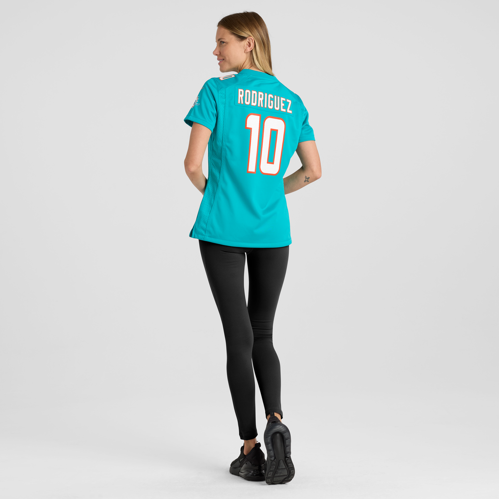 Women's Miami Dolphins Jacob Rodriguez Nike Aqua Team Game Jersey - Image 4