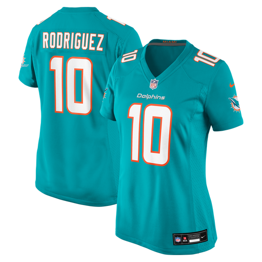 Women's Miami Dolphins Jacob Rodriguez Nike Aqua Team Game Jersey - Image 1