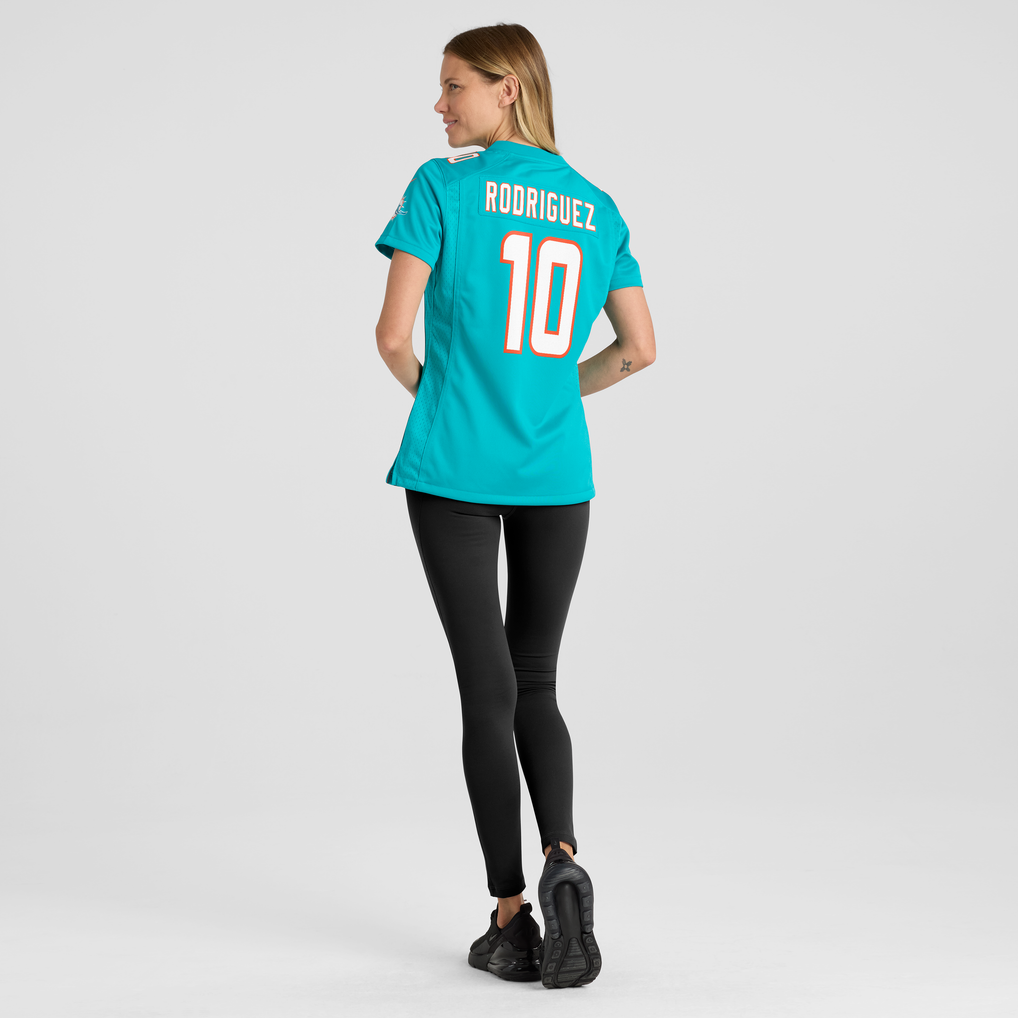 Women's Miami Dolphins Jacob Rodriguez Nike Aqua Team Game Jersey - Image 4