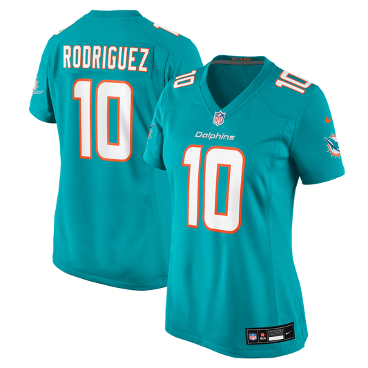 Women's Miami Dolphins Jacob Rodriguez Nike Aqua Team Game Jersey - Image 1