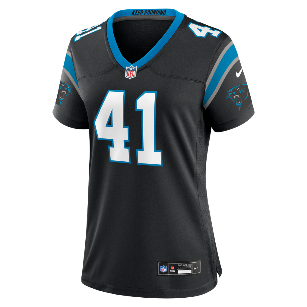 Women's Carolina Panthers Jacoby Windmon Nike Black Team Game Jersey - Image 3