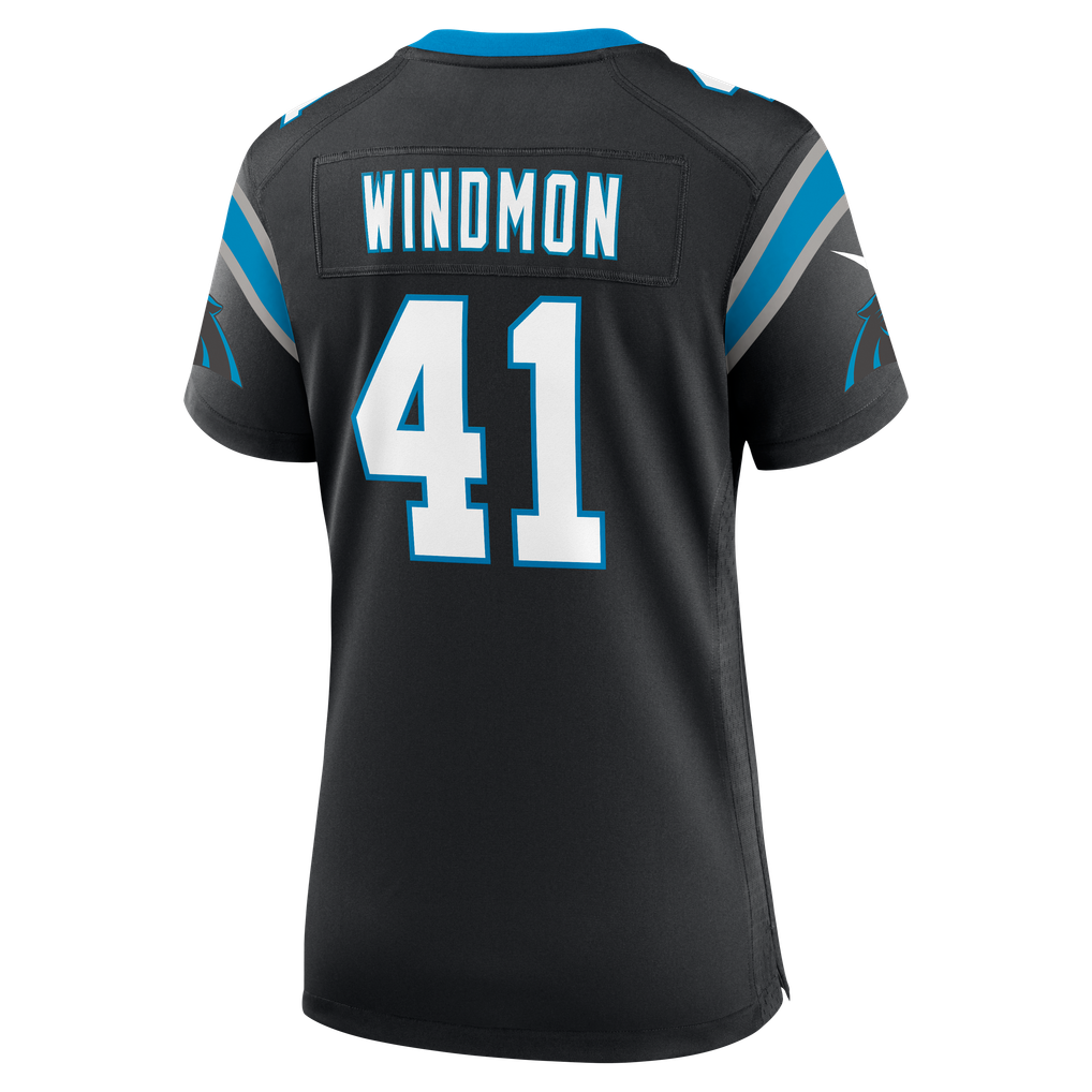 Women's Carolina Panthers Jacoby Windmon Nike Black Team Game Jersey - Image 4