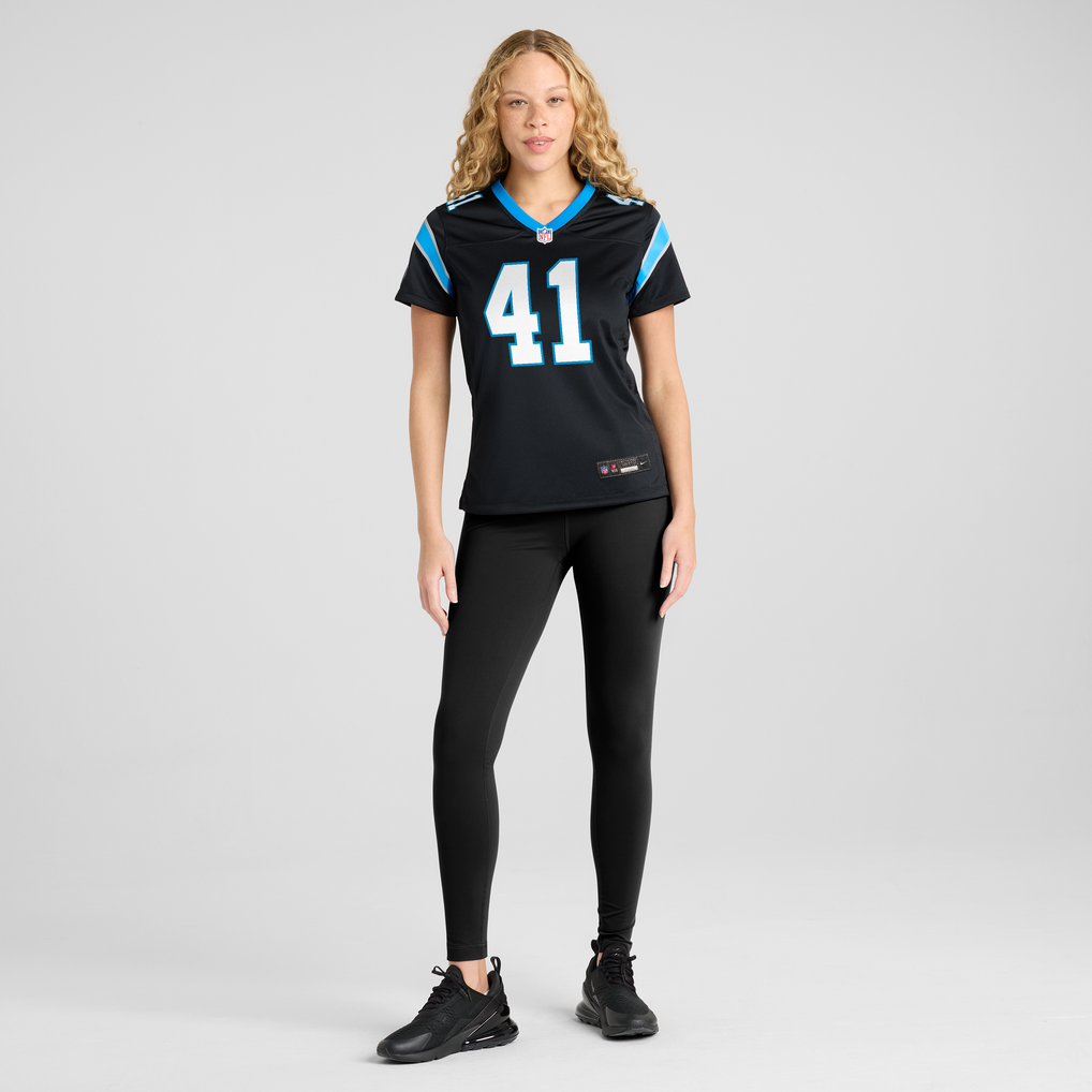 Women's Carolina Panthers Jacoby Windmon Nike Black Team Game Jersey - Image 5