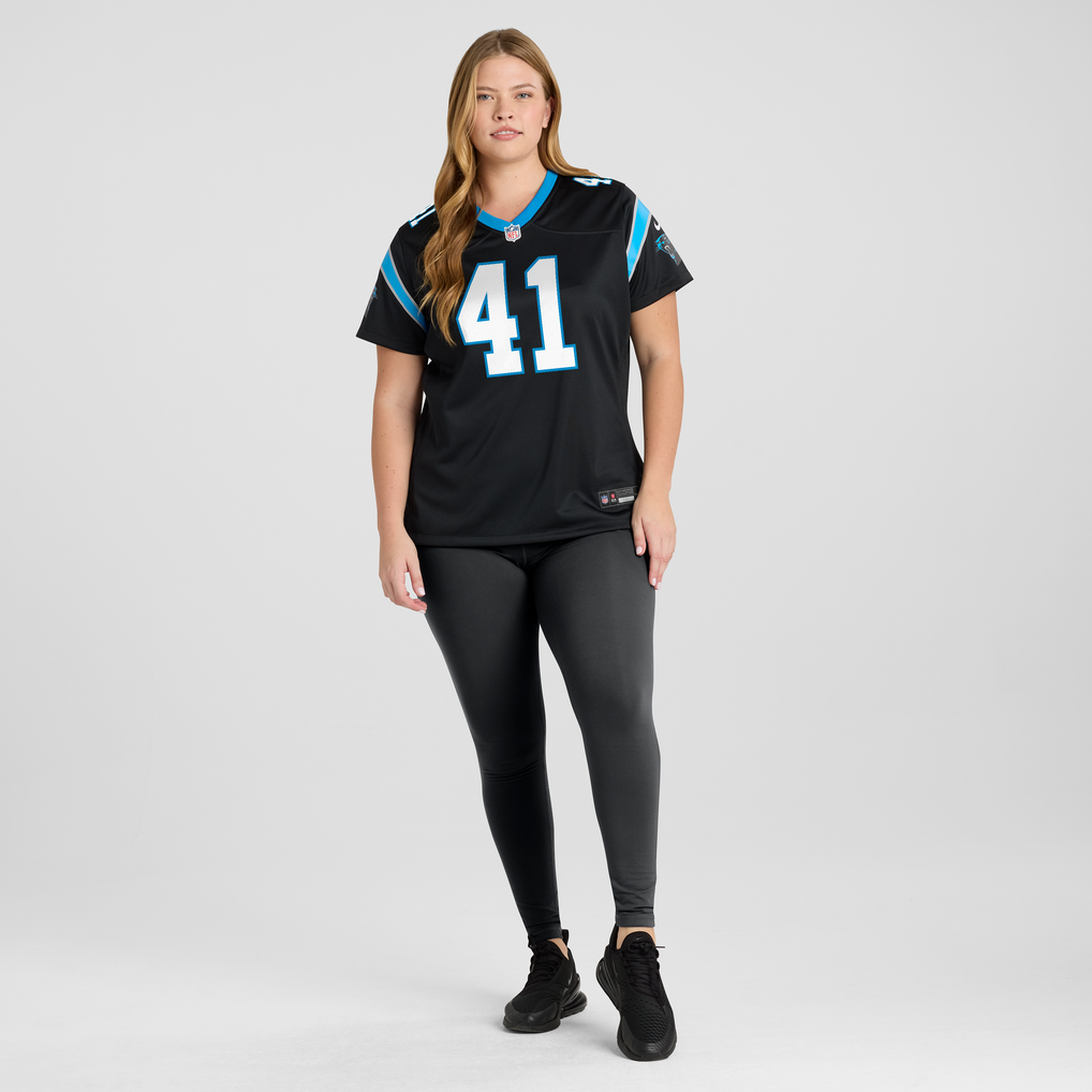 Women's Carolina Panthers Jacoby Windmon Nike Black Team Game Jersey - Image 7