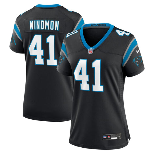 Women's Carolina Panthers Jacoby Windmon Nike Black Team Game Jersey - Image 1