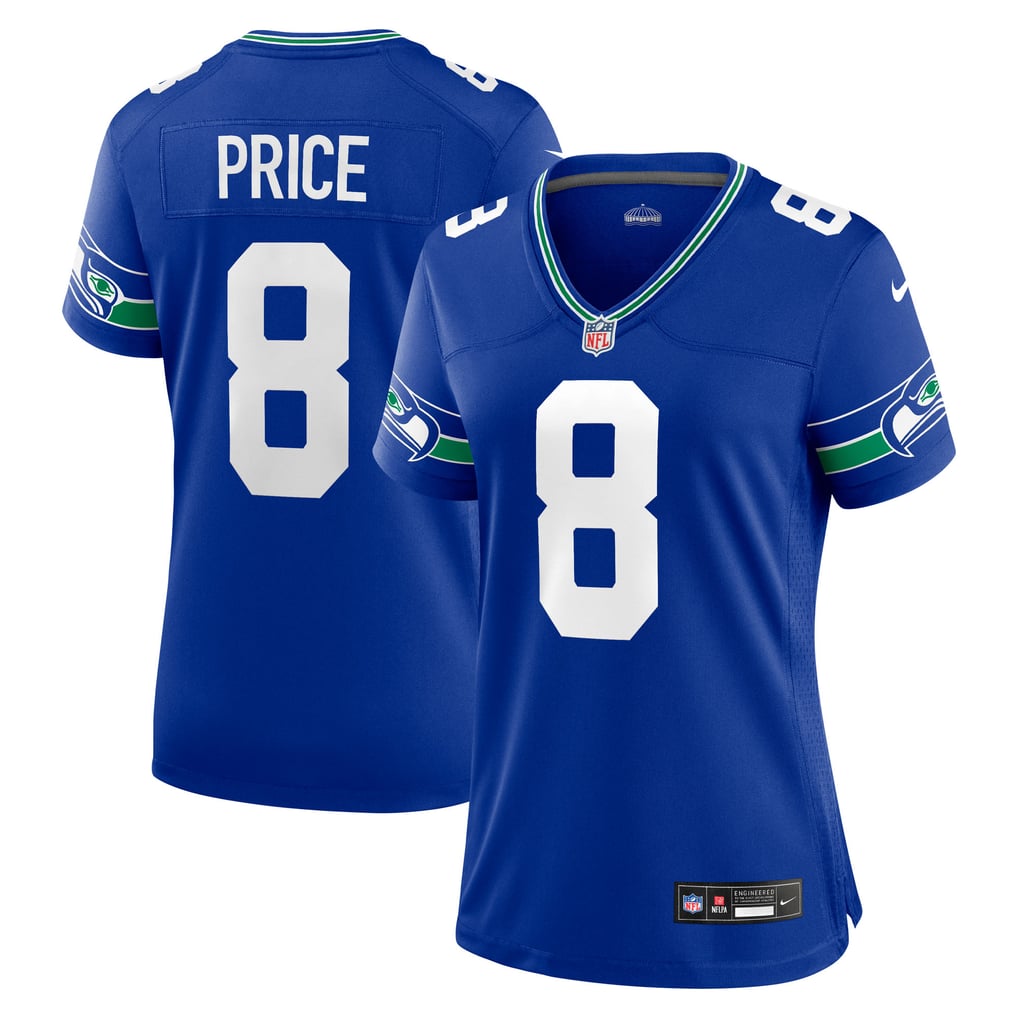 Women's Seattle Seahawks Jadarian Price Nike Royal Alternate Game Jersey - Image 2