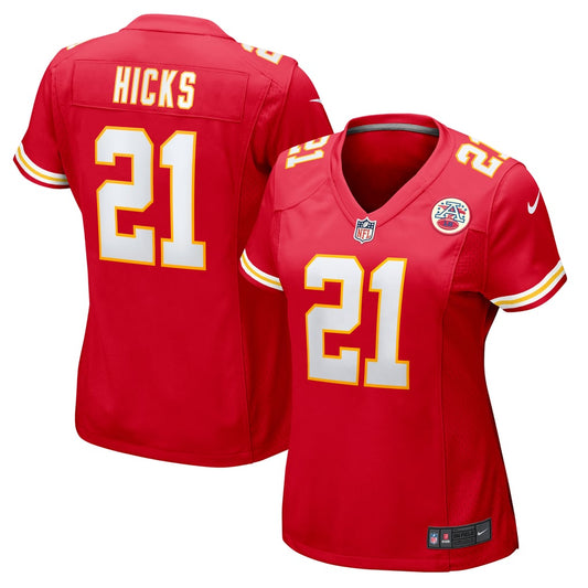 Women's Kansas City Chiefs Jaden Hicks Nike  Red  Game Jersey - Image 1