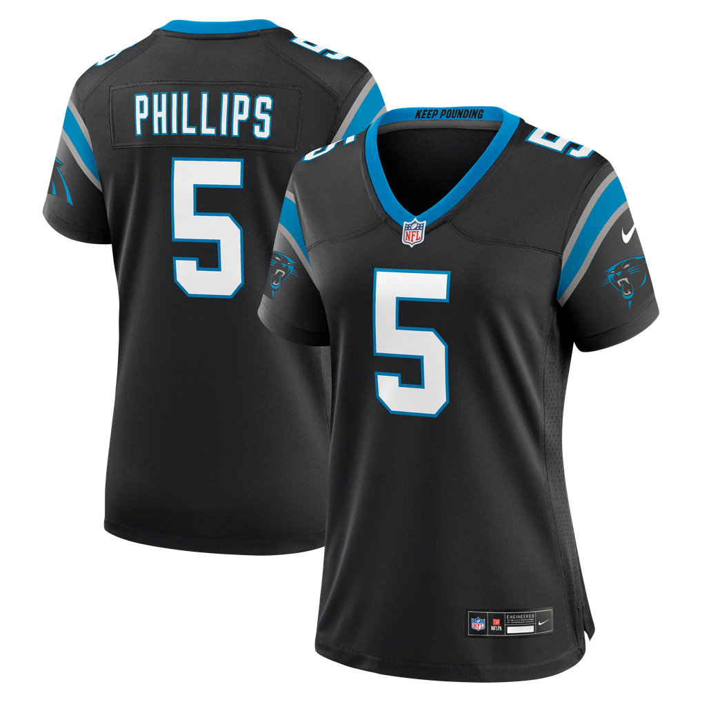 Women's Carolina Panthers Jaelan Phillips Nike Black Team Game Jersey - Image 2