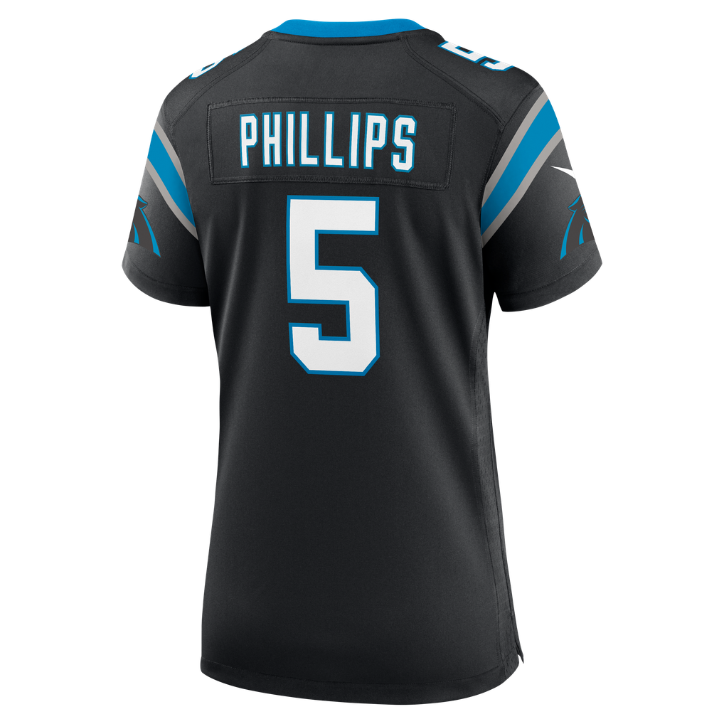 Women's Carolina Panthers Jaelan Phillips Nike Black Team Game Jersey - Image 4