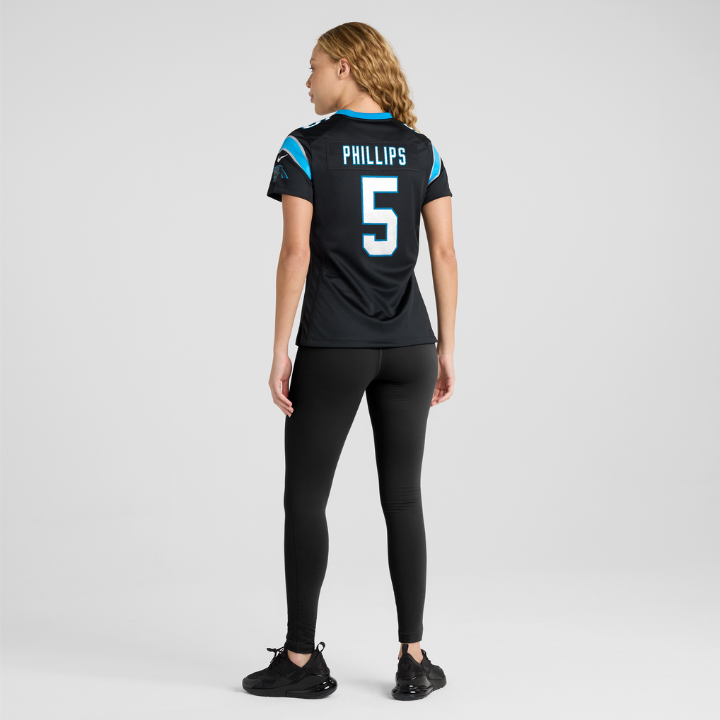 Women's Carolina Panthers Jaelan Phillips Nike Black Team Game Jersey - Image 6