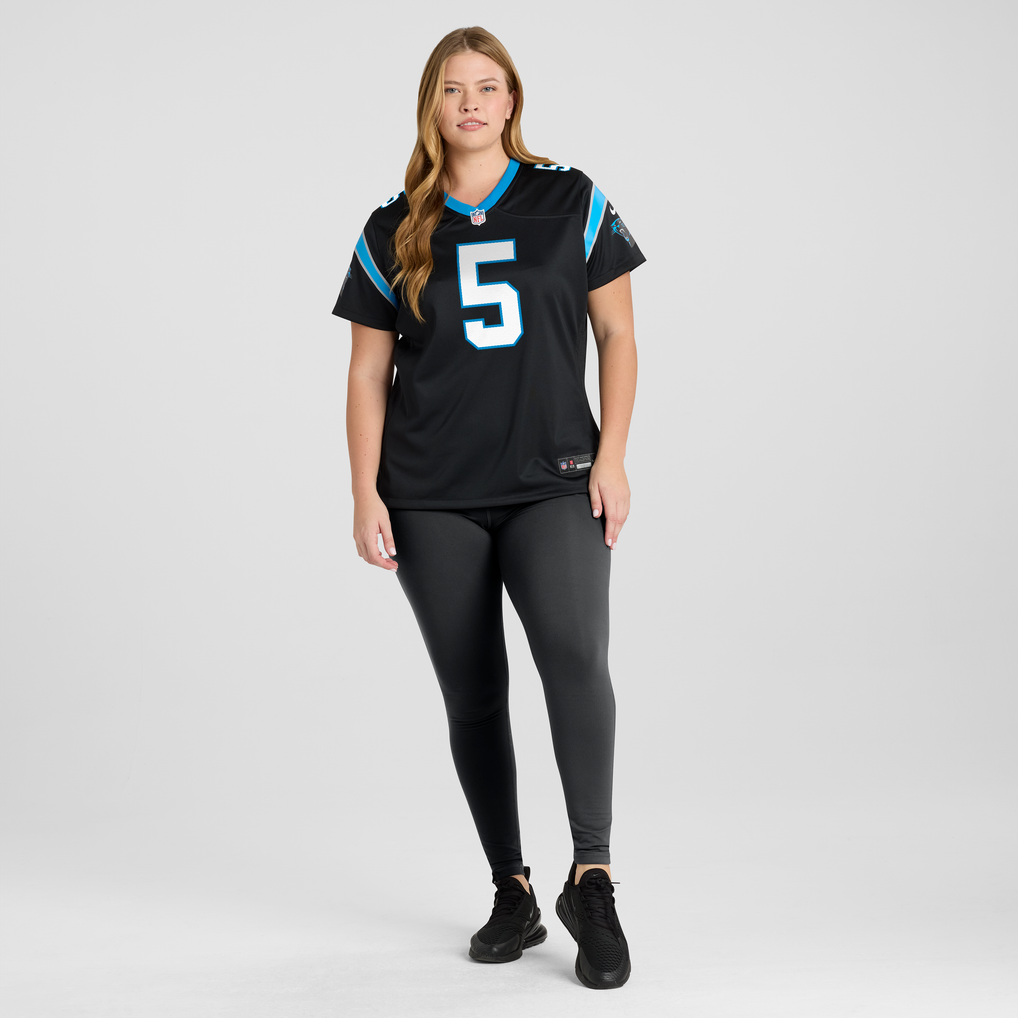 Women's Carolina Panthers Jaelan Phillips Nike Black Team Game Jersey - Image 7