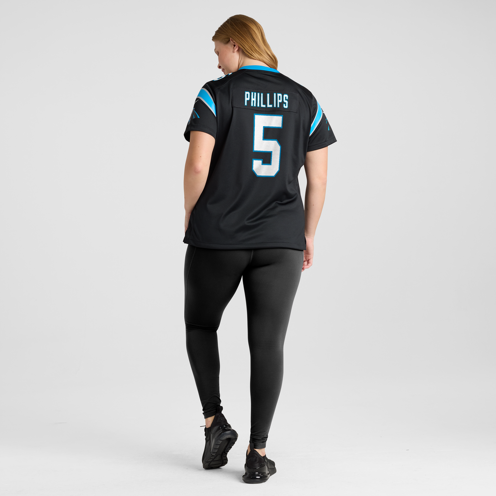 Women's Carolina Panthers Jaelan Phillips Nike Black Team Game Jersey - Image 8