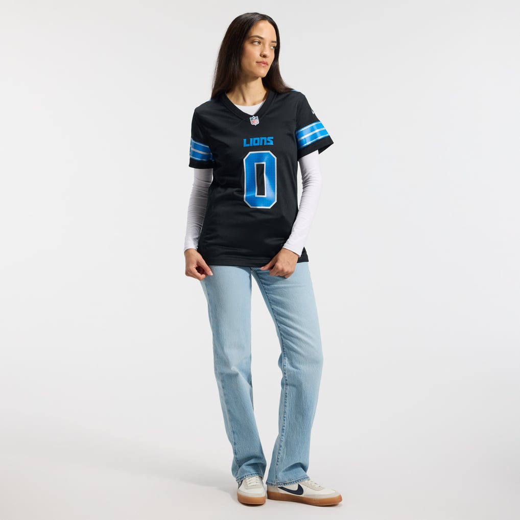 Women's Detroit Lions Jahmyr Gibbs Nike Black 2nd Alternate Game Player Jersey - Image 5
