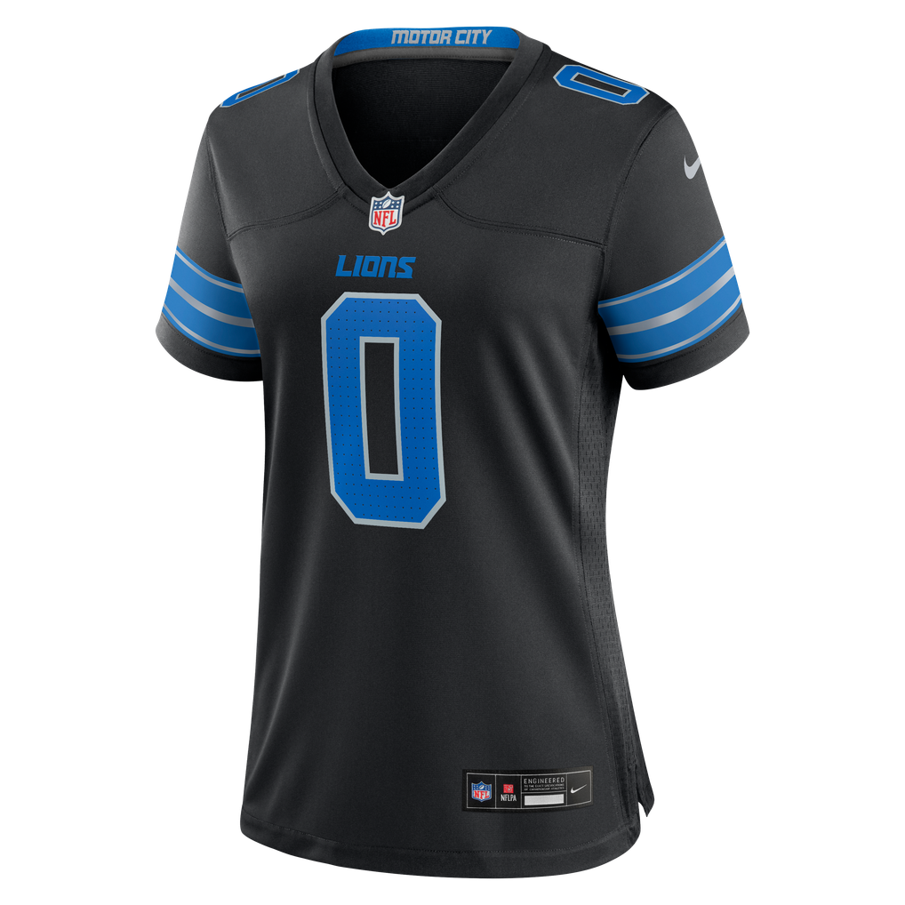 Women's Detroit Lions Jahmyr Gibbs Nike Black 2nd Alternate Game Player Jersey - Image 7