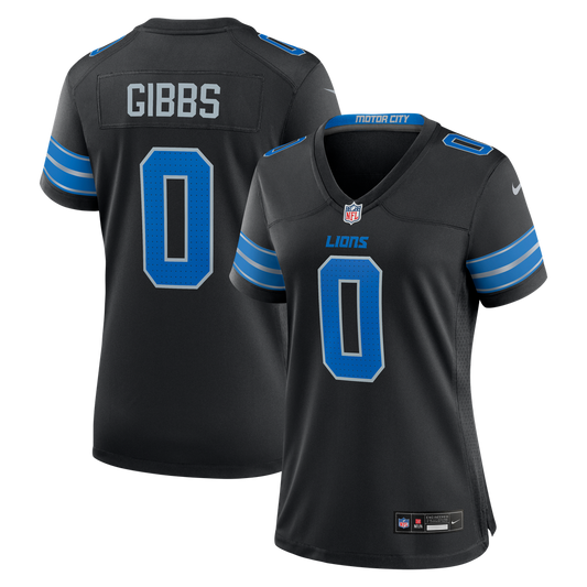 Women's Detroit Lions Jahmyr Gibbs Nike Black 2nd Alternate Game Player Jersey - Image 1