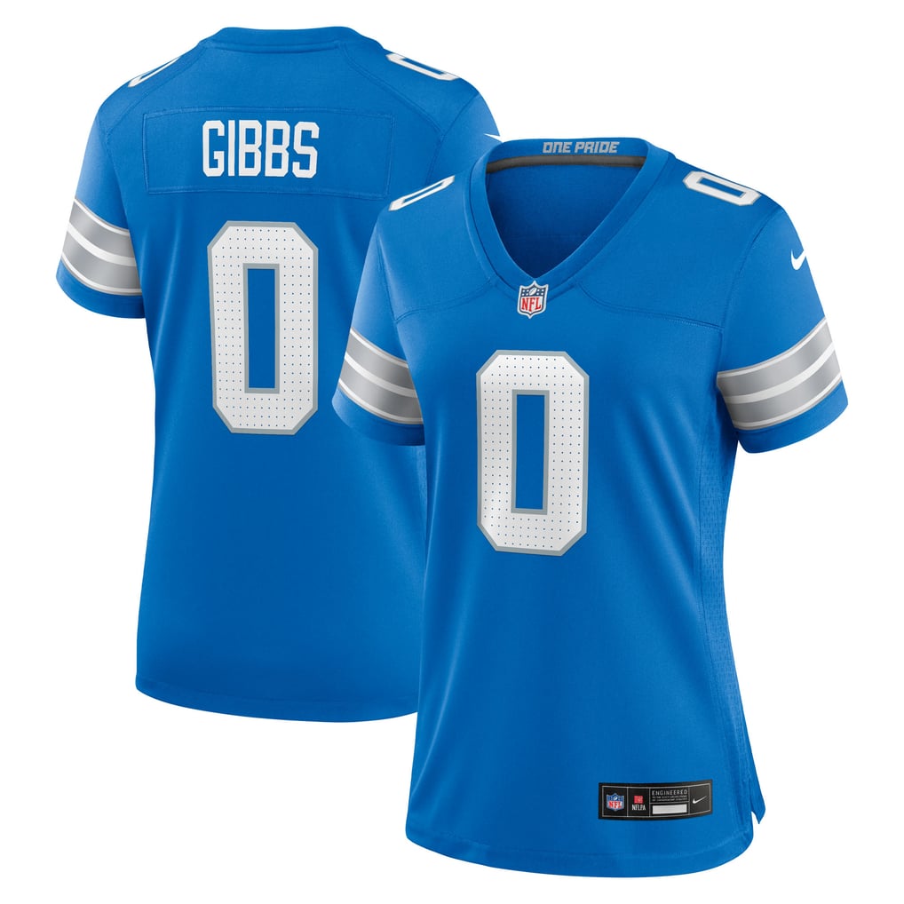 Women's Detroit Lions Jahmyr Gibbs Nike Blue Game Player Jersey - Image 1