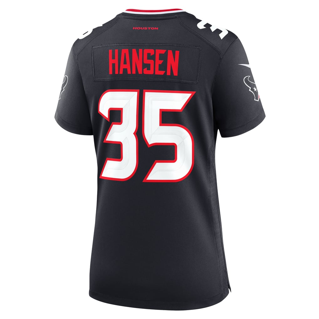 Women's Houston Texans Jake Hansen Nike  Navy Team Game Jersey - Image 4