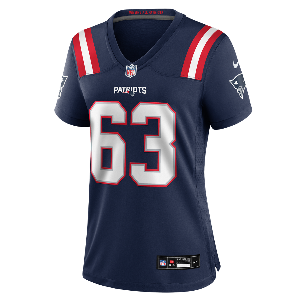 Women's New England Patriots Jake Kubas Nike Navy Team Game Jersey - Image 7