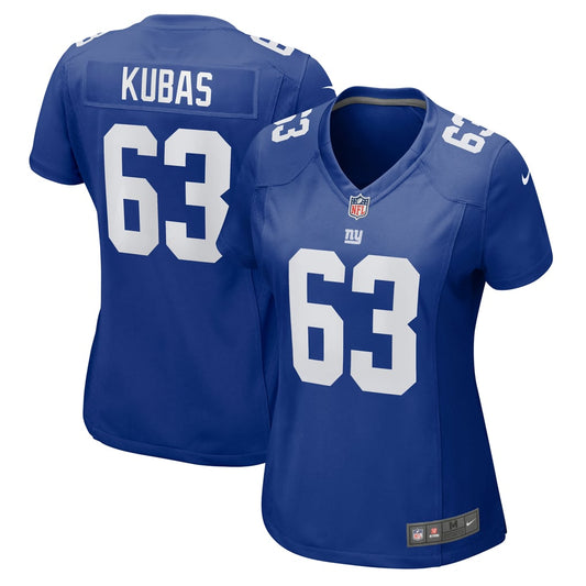 Women's New York Giants Jake Kubas Nike  Royal  Game Jersey - Image 1