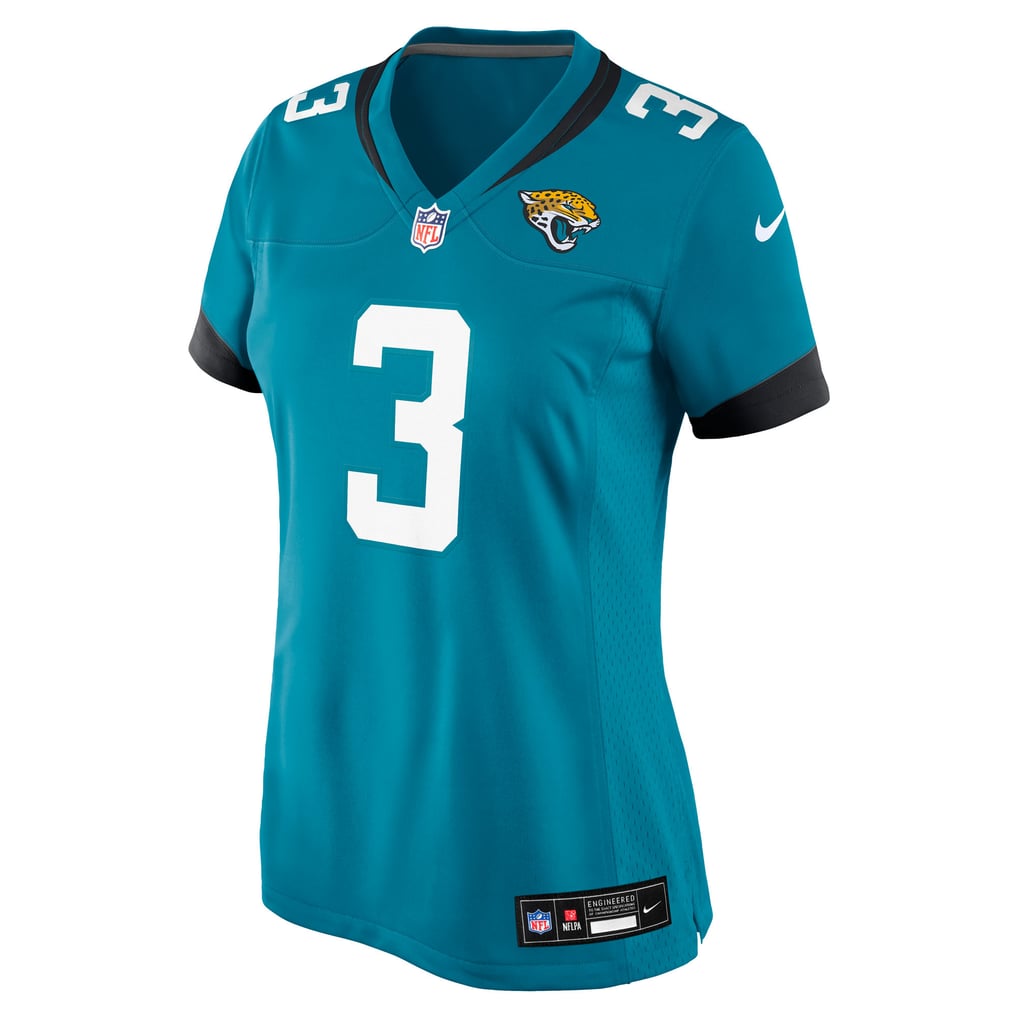 Women's Jacksonville Jaguars Jakobi Meyers Nike  Teal Team  Game Jersey - Image 3