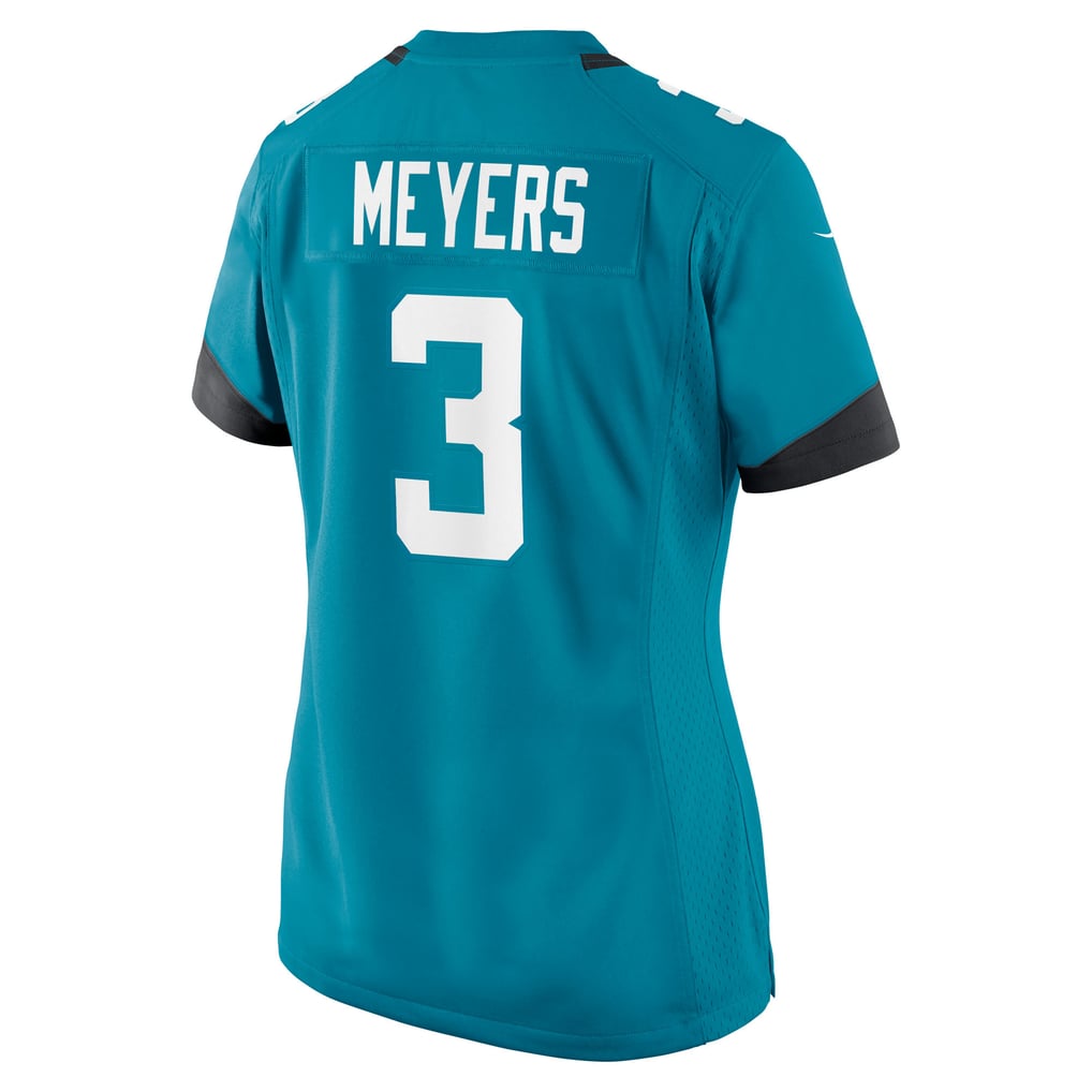 Women's Jacksonville Jaguars Jakobi Meyers Nike  Teal Team  Game Jersey - Image 4