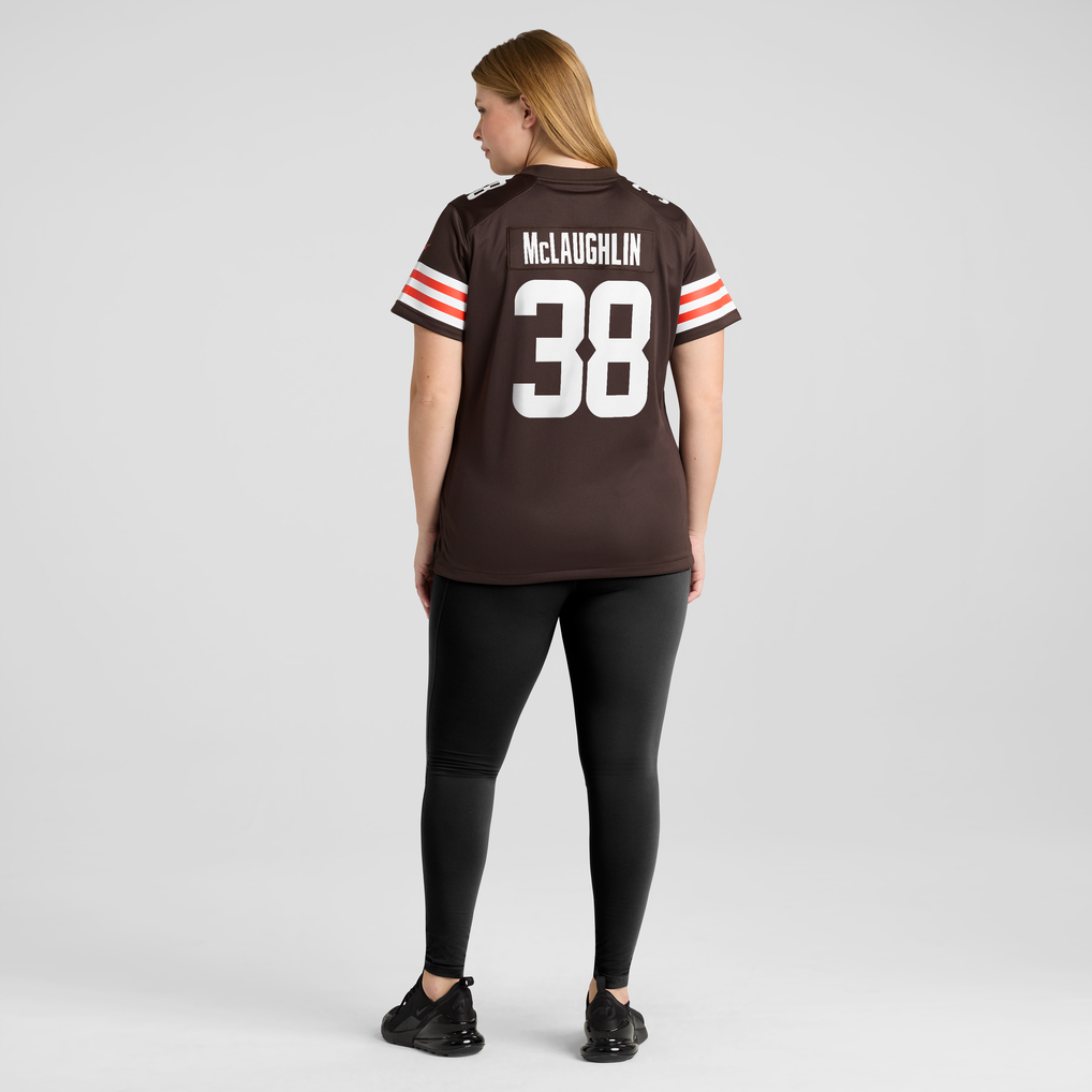 Women's Cleveland Browns Jaleel McLaughlin Nike Brown Team Game Jersey - Image 6