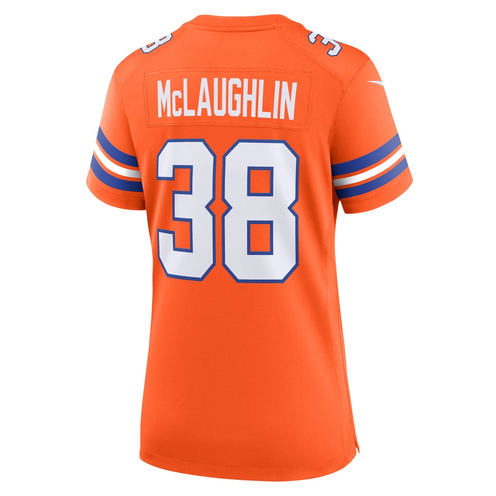 Women's Denver Broncos Jaleel McLaughlin Nike Orange Mile High Collection 1977 Throwback Player Game Jersey - Image 4