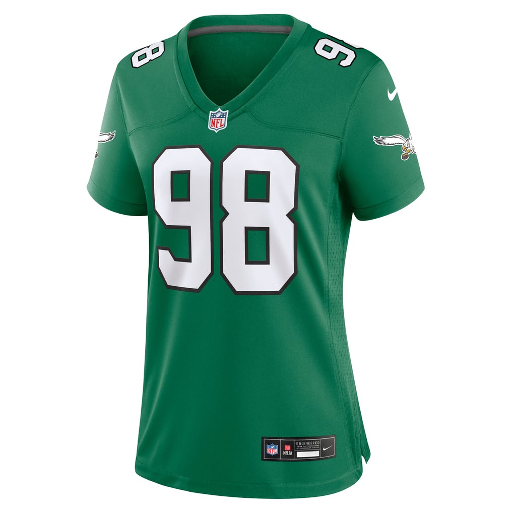 Women's Philadelphia Eagles Jalen Carter Nike  Kelly Green Alternate Game Jersey - Image 3