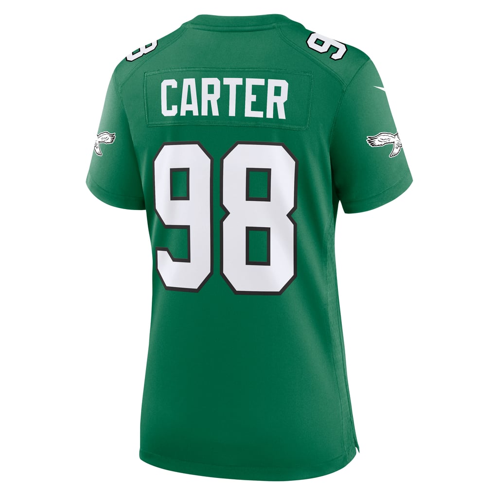 Women's Philadelphia Eagles Jalen Carter Nike  Kelly Green Alternate Game Jersey - Image 4