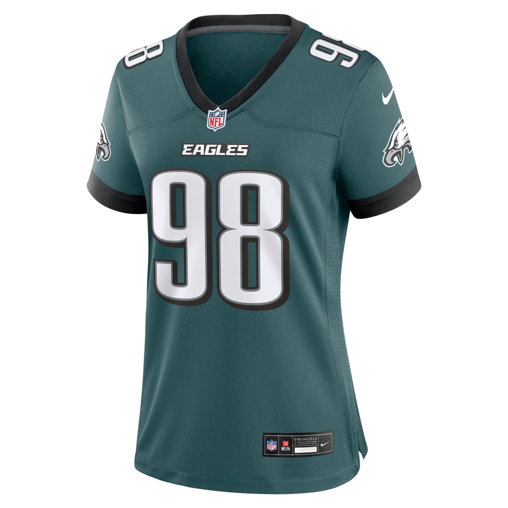 Women's Philadelphia Eagles Jalen Carter Nike Midnight Green Team Game Jersey - Image 3