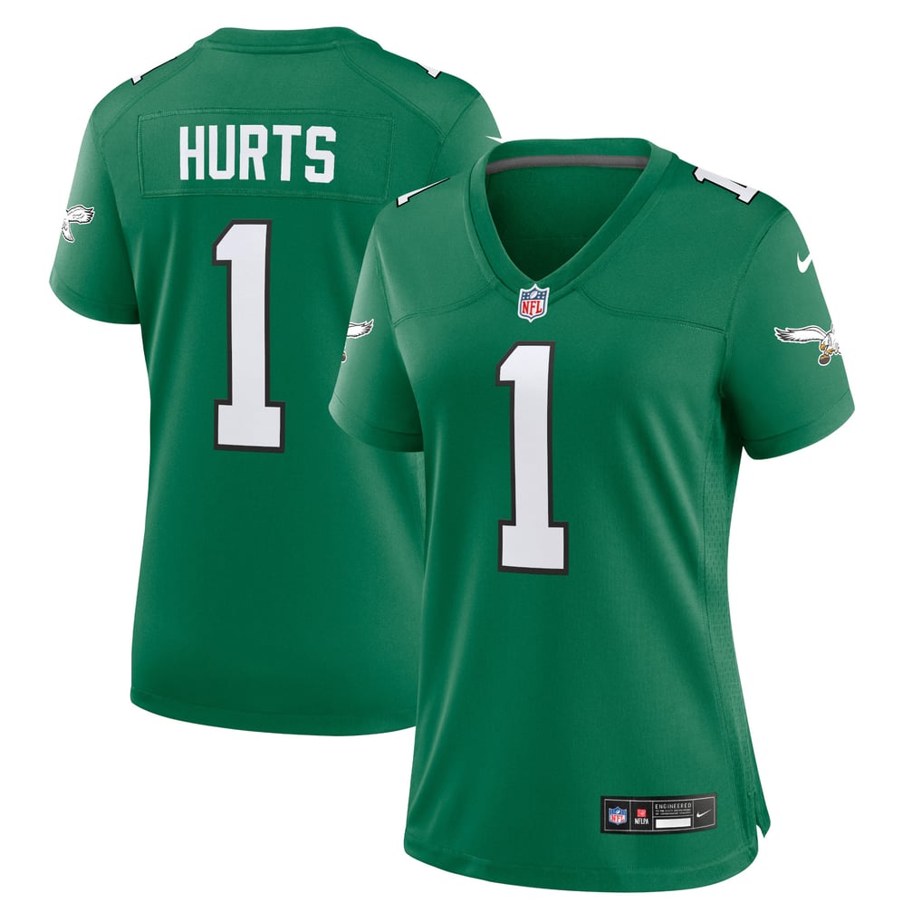 Women's Philadelphia Eagles Jalen Hurts Nike Kelly Green Game Player Jersey - Image 1