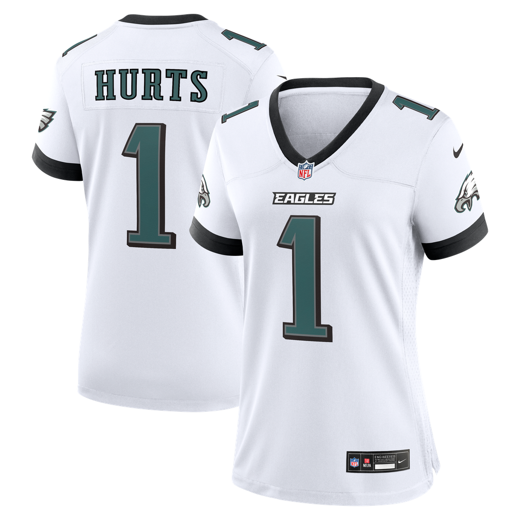 Women's Philadelphia Eagles Jalen Hurts Nike  White Game Jersey - Image 1