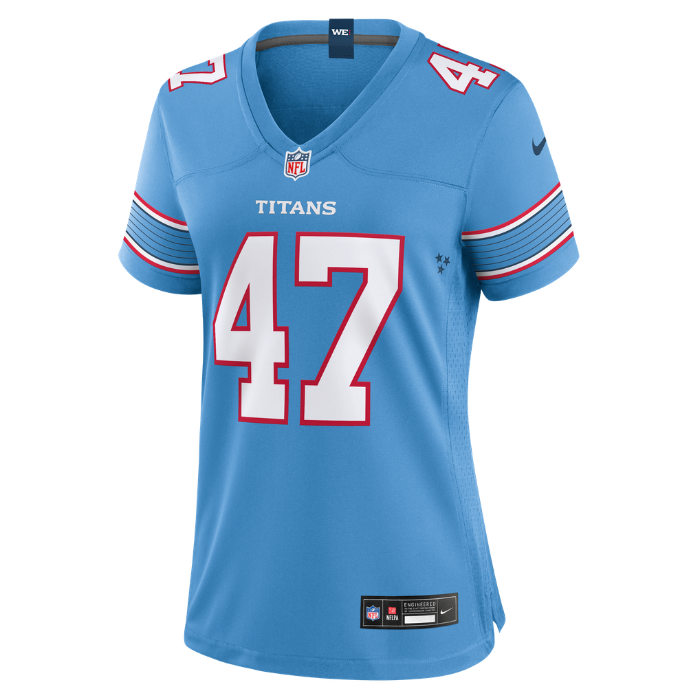 Women's Tennessee Titans Jalen McMurray Nike Light Blue Team Game Jersey - Image 3