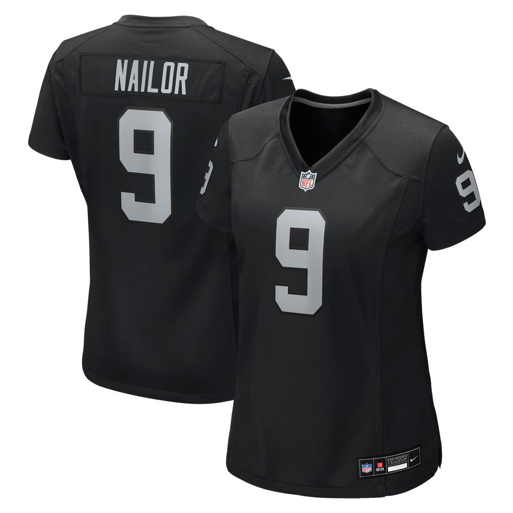 Women's Las Vegas Raiders Jalen Nailor Nike Black Team Game Jersey - Image 2