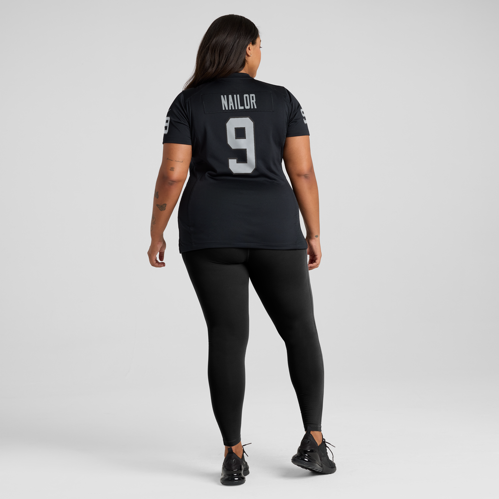 Women's Las Vegas Raiders Jalen Nailor Nike Black Team Game Jersey - Image 6
