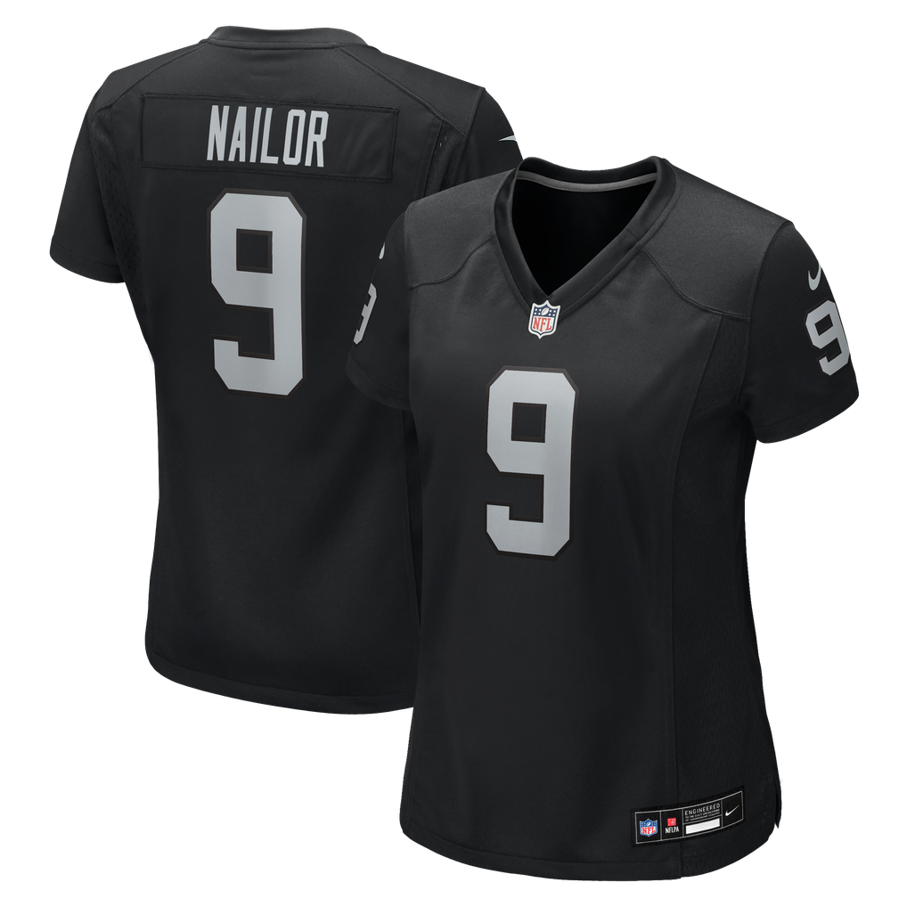 Women's Las Vegas Raiders Jalen Nailor Nike Black Team Game Jersey - Image 1