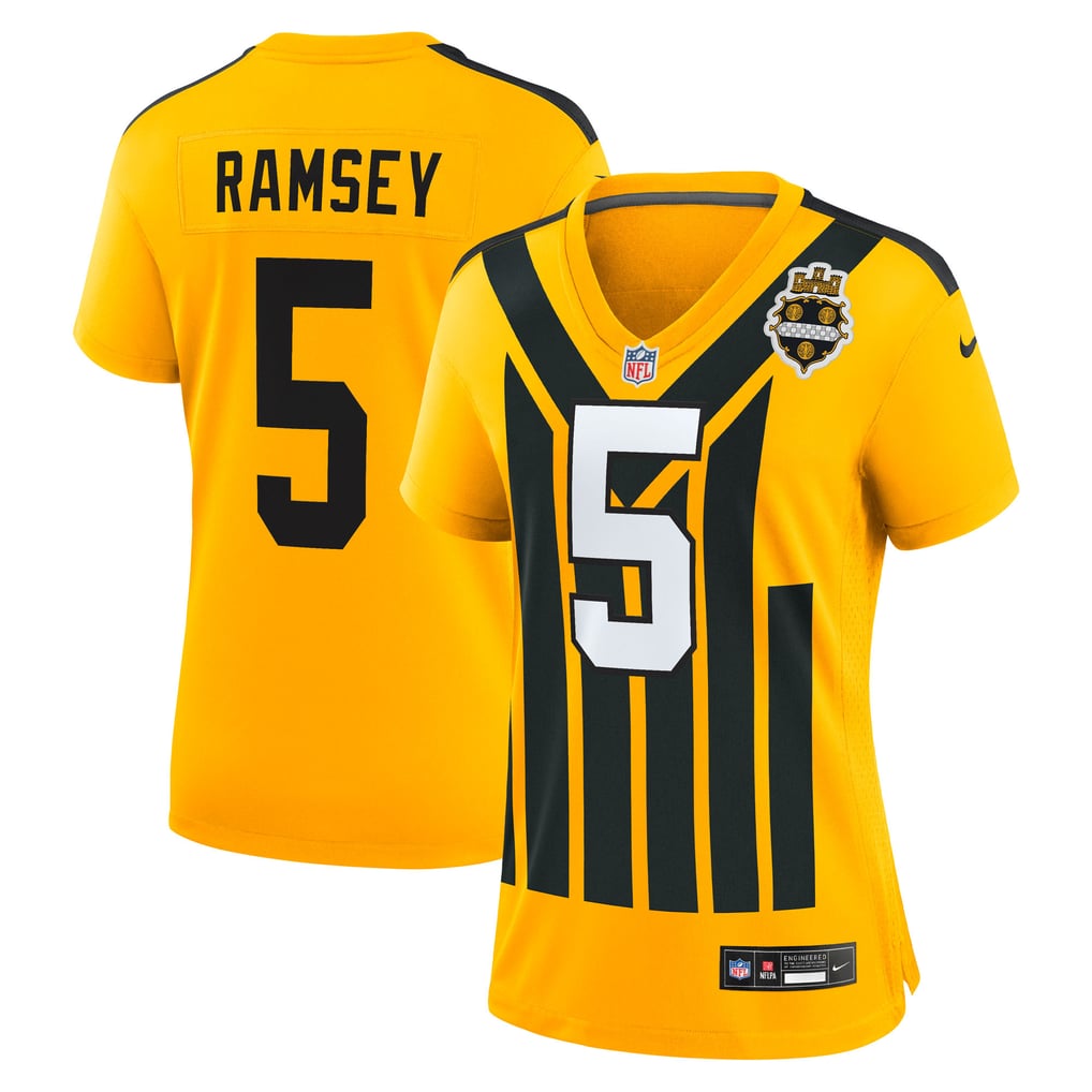 Women's Pittsburgh Steelers Jalen Ramsey Nike Gold Alternate 1933 Throwback Game Jersey - Image 2