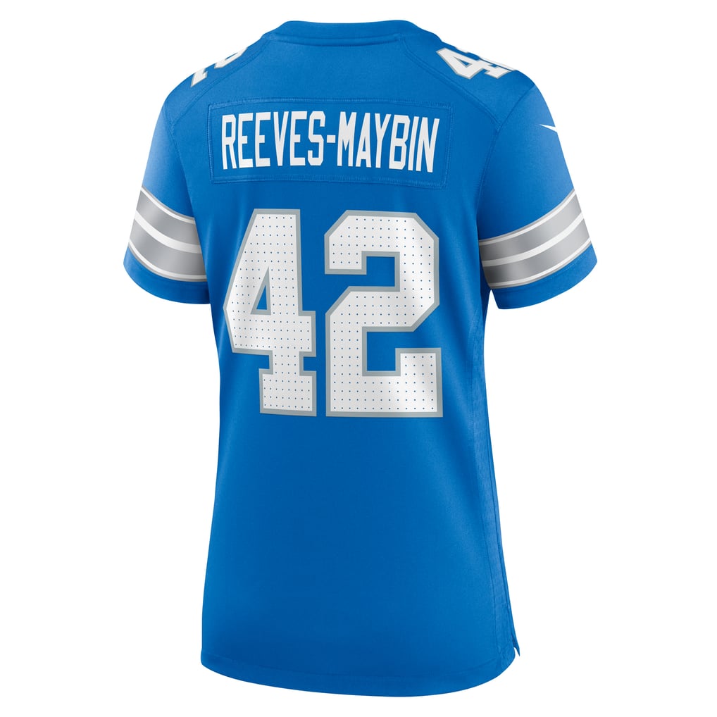 Women's Detroit Lions Jalen Reeves-Maybin Nike  Blue Team Game Jersey - Image 4