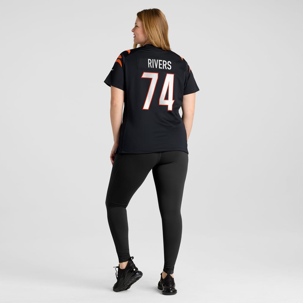 Women's Cincinnati Bengals Jalen Rivers Nike Black Team Game Jersey - Image 8