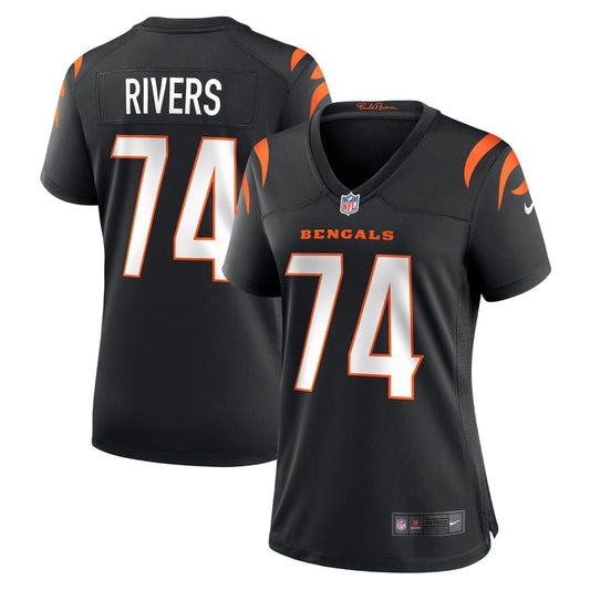 Women's Cincinnati Bengals Jalen Rivers Nike Black Team Game Jersey - Image 1