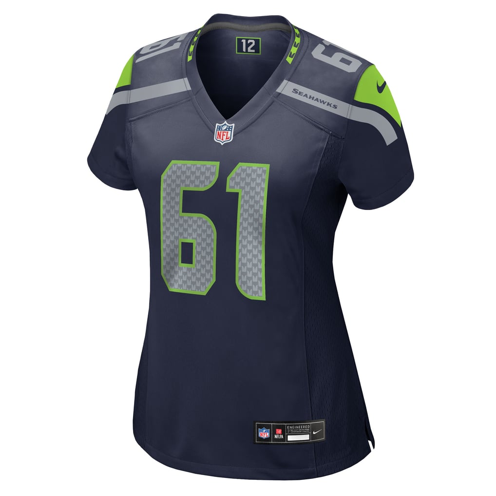 Women's Seattle Seahawks Jalen Sundell Nike  College Navy Team Game Jersey - Image 3