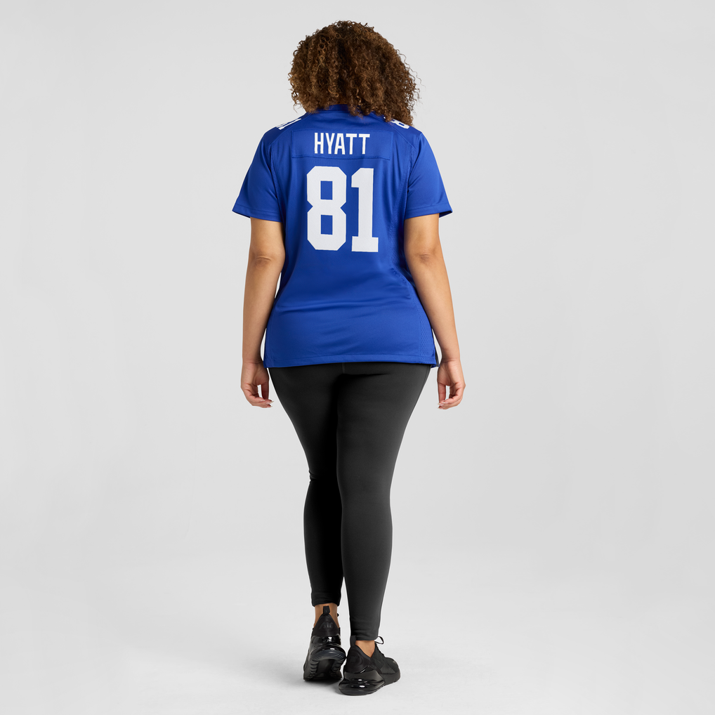 Women's New York Giants Jalin Hyatt Nike Royal Team Game Jersey - Image 6