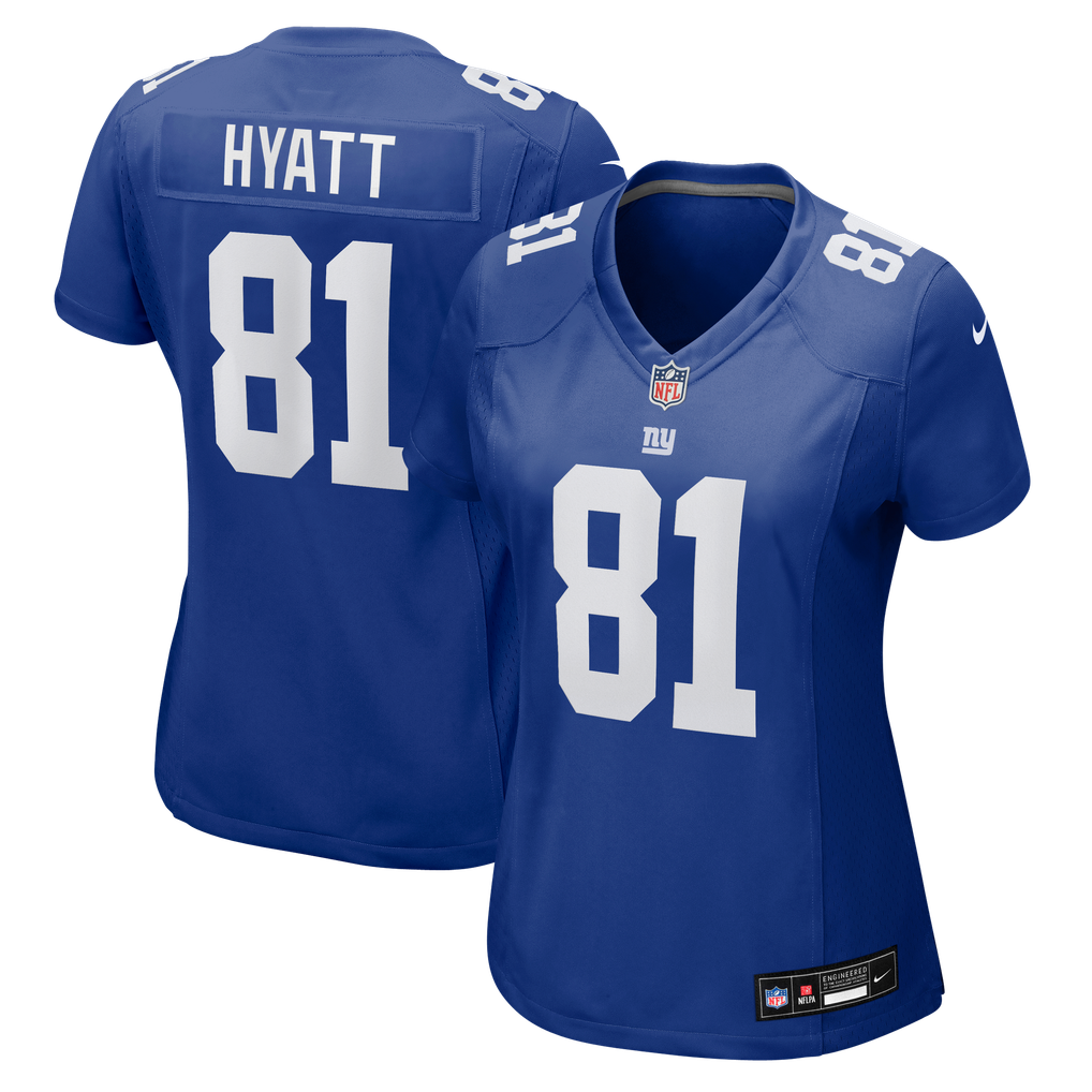 Women's New York Giants Jalin Hyatt Nike Royal Team Game Jersey - Image 1