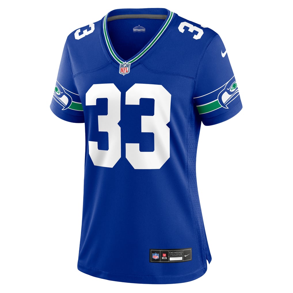 Women's Seattle Seahawks Jamal Adams Nike Royal Throwback Player Game Jersey - Image 3