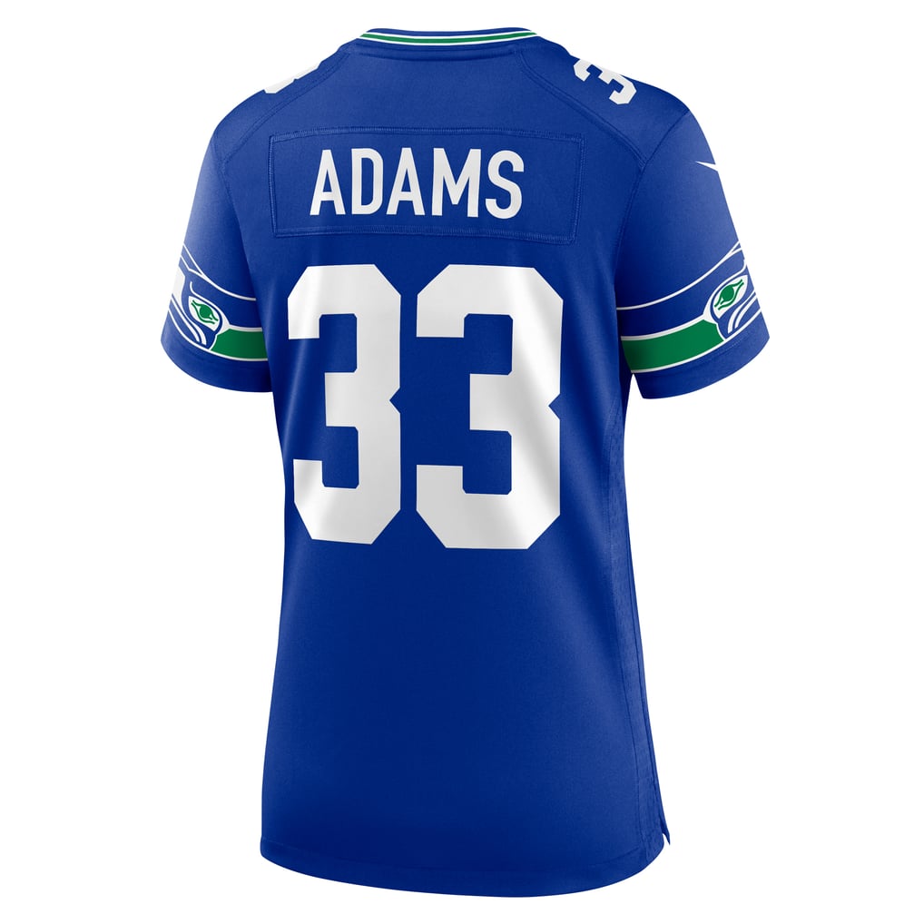 Women's Seattle Seahawks Jamal Adams Nike Royal Throwback Player Game Jersey - Image 4