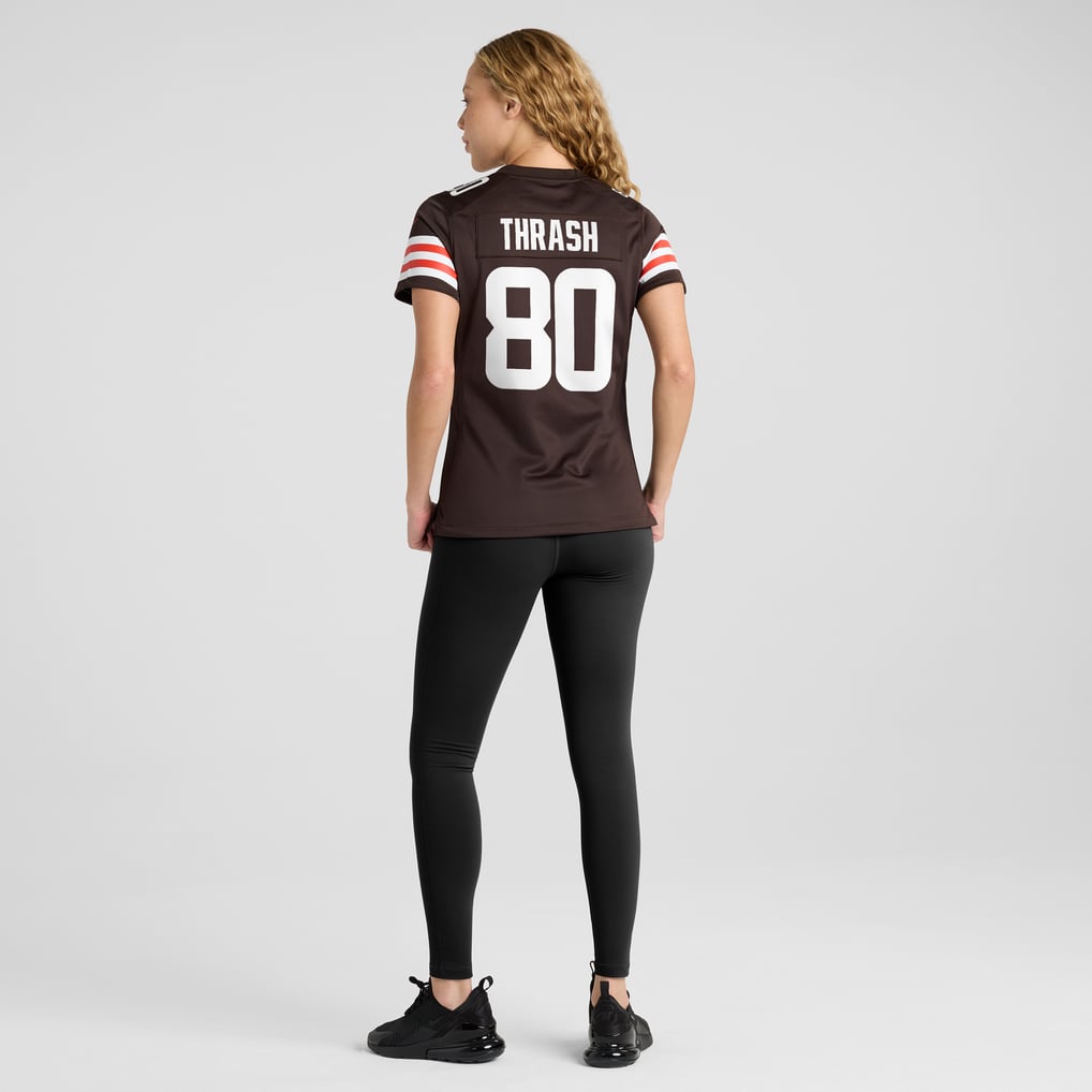 Women's Cleveland Browns Jamari Thrash Nike Brown Game Jersey - Image 6